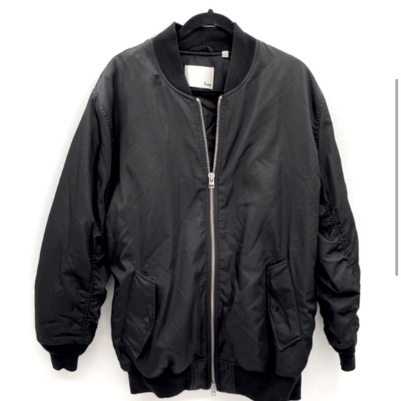 WILFRED FREE AVIATION BOMBER woman’s black jacket. 3 (MED/L) - Picture 3 of 11